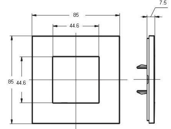 Габаритный размер Рамки 1 пост антрацит Zenit : Купить электротовары предлагает Электромаркет Elmar Украина